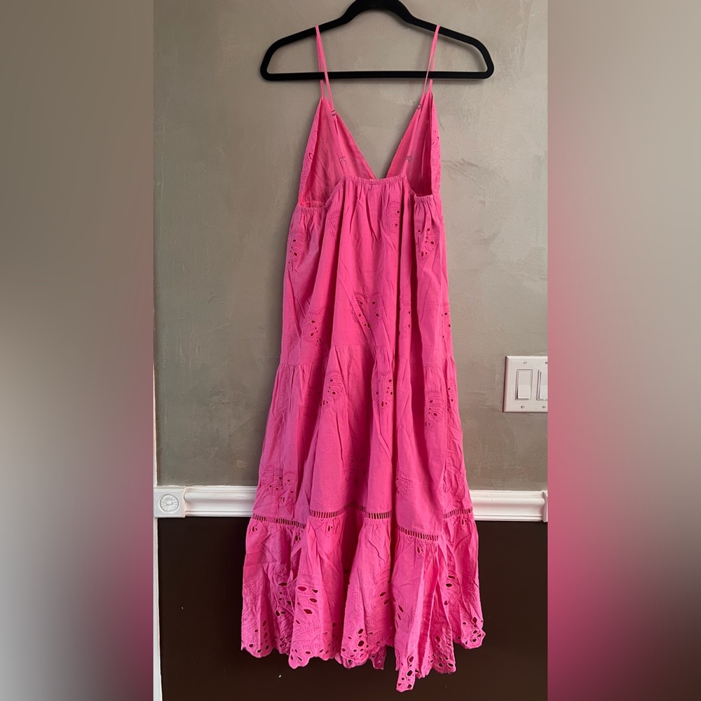Farm Rio Neon Eyelet Dress Pink - Picture 4 of 4